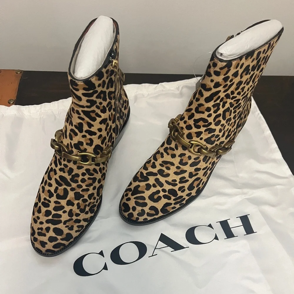 Animal print coach short boots - Picture 2 of 4